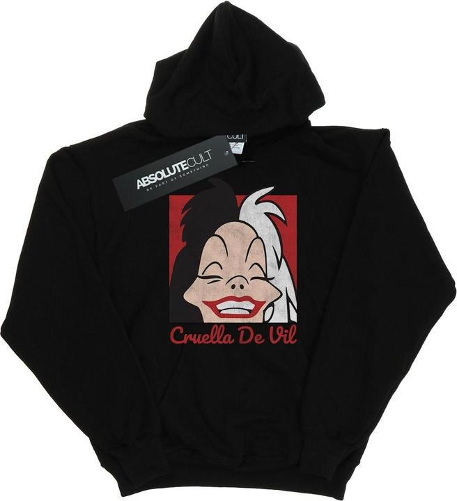 Immagine prodotto Disney Cruella De Vil Cropped Head Felpa con Cappuccio Uomo (XL)