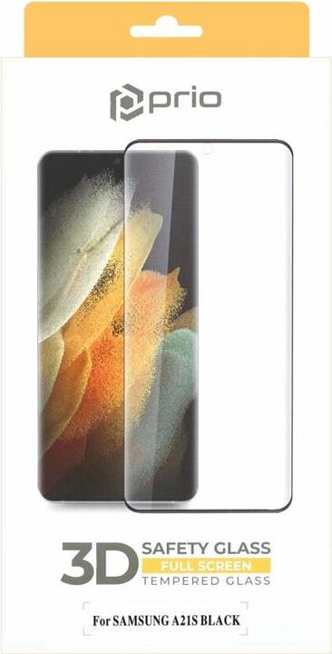 Produktbild prio 3D Displayschutzglas für Samsung A21s schwarz (1 Stück, Samsung Galaxy A21s)