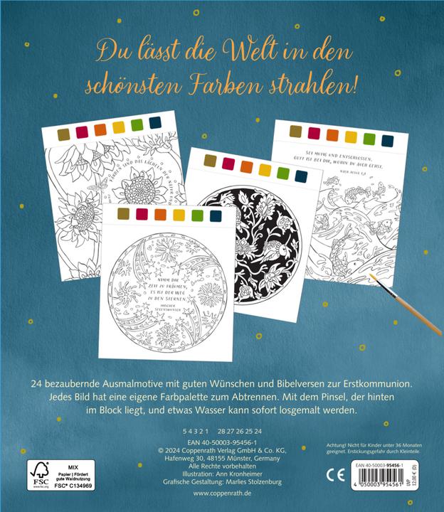 Actual product image Colouring pad for First Communion You make the world more colourful
