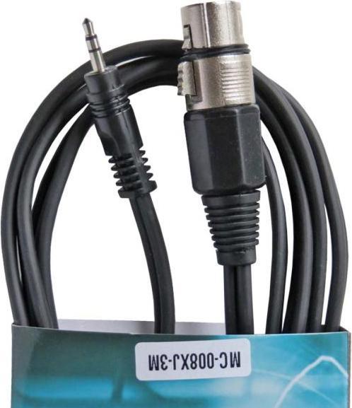 Actual product image keepdrum MC-008XJ 3m XLR Female - 3.5mm Mini Jack (3 m)