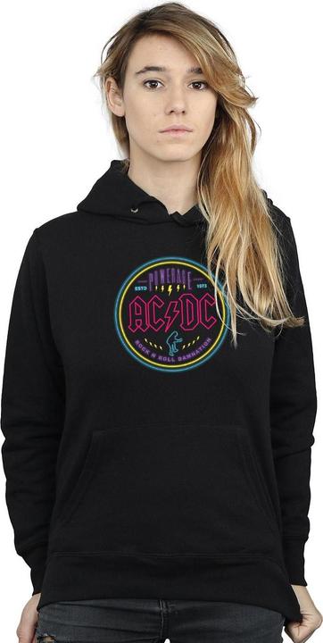 Actual product image AC/DC Womens/Ladies Circle Neon Hoodie (L)