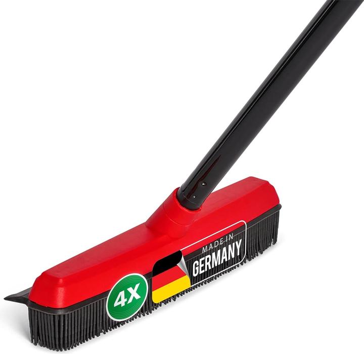 Actual product image Novaliv 4x Gummibesen mit Stiel zum Stecken Auto & Abzieher Friseurbesen Gummi Noppenbesen Hundehaar (1 pcs.)