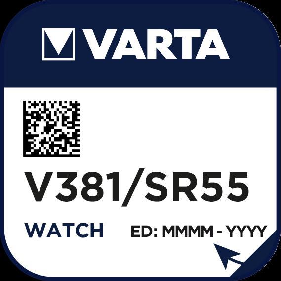 Produktbild Varta V 381 - Batterie SR55 - Silberoxid - 45 (1 Stk., SR55, 45 mAh)