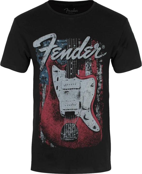 Image du produit Fender T-Shirt adulte unisexe en coton avec motif de guitare en relief (M)