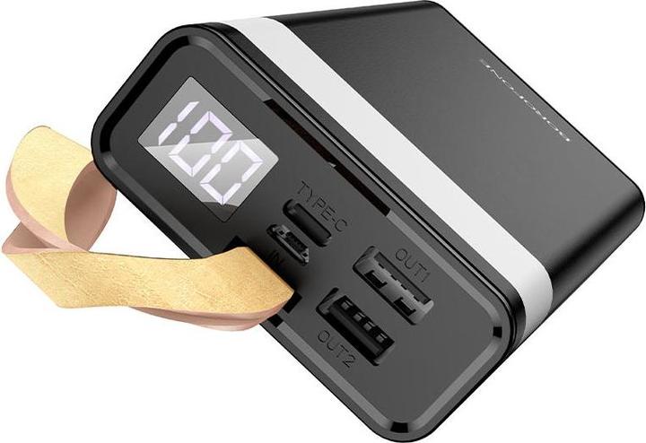Actual product image Xiaomi External battery Power Bank Borofone BJ18 2xUSB 20000mAh black (20000 mAh)