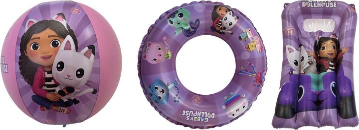 Produktbild Happy People HAPPYPEOPLE Gabby's Dollhouse Strandset, bestehend aus: Strandball, Schwimmring, Kindermatratze