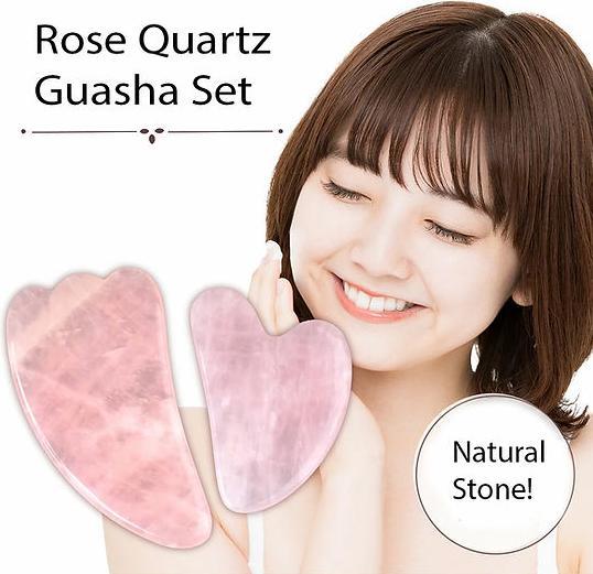 Guasha Rose Quartz Set