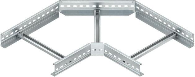 Actual product image Niedax NIE KLE60.403 Corner piece 60x400mm with perforated side rails, strip galvanised. (23.50 cm)