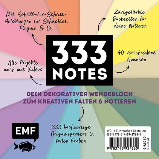 Produktbild 333 Origami Minis - Happy Paper - Dein dekorativer Wendeblock zum kreativen Falten & Notieren (1 x)