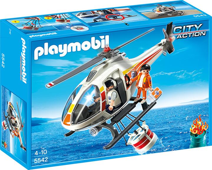 Playmobil Hélicoptère de lutte contre les incendies (5542, Playmobil City Life)
