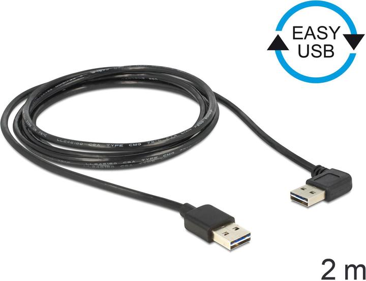 Image du produit Delock USB A – USB A (2 m, USB 2.0)