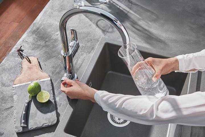 Image du produit Grohe Robinet de cuisine avec fonction filtre Blue chromé brillant 30385000