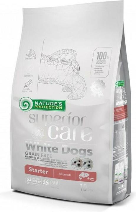 Immagine prodotto Natures Protection S PROTECTION Superior Care White Dogs Grain Free Starter Salmon - cibo secco per cani dal pelo (10000 g)