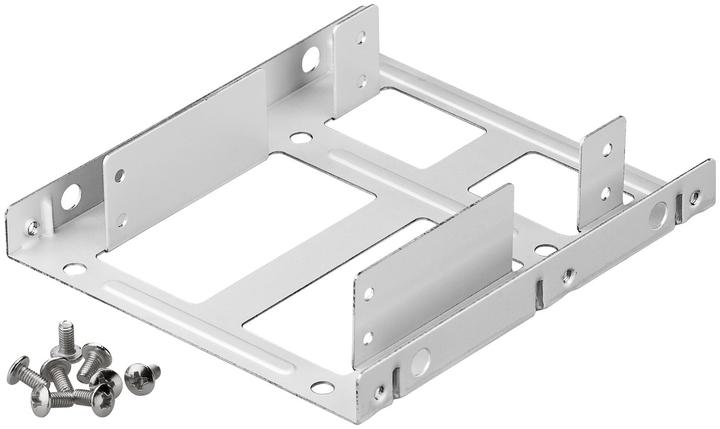 Produktbild Goobay Doppelter Festplatten-Einbaurahmen 2.5" auf 3.5", Silber