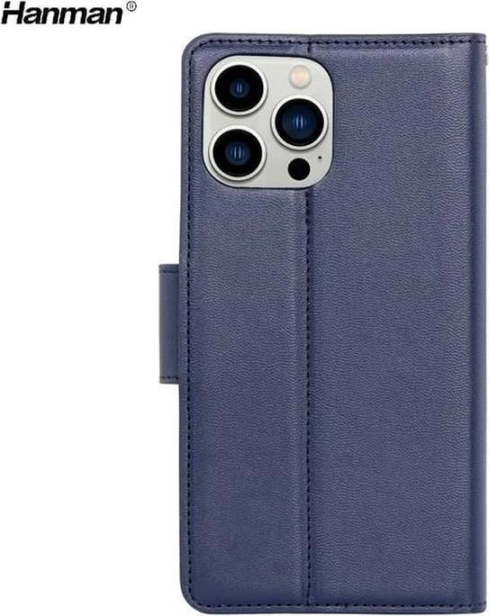 Actual product image Hanman Apple iPhone 11 Pro - Mill Flip Case with 3 card slots, dark blue (Apple iPhone 11 Pro)