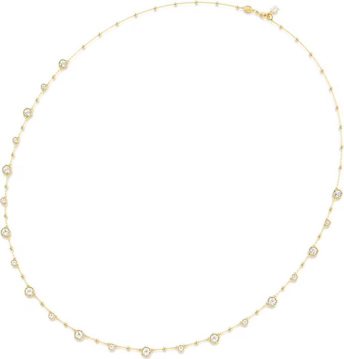 Produktbild Swarovski Imber lange Halskette Rundschliff Weiss Gold (Swarovski Metall, 80 cm)