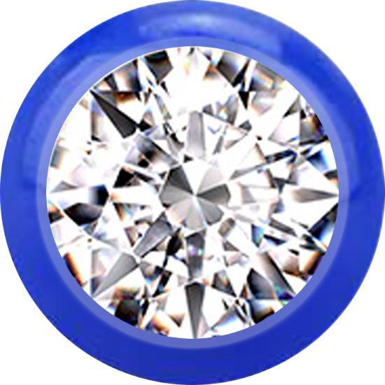 Image du produit Star Piercing Boule bleu foncé avec cristal argenté (sans laiton, Acrylique)