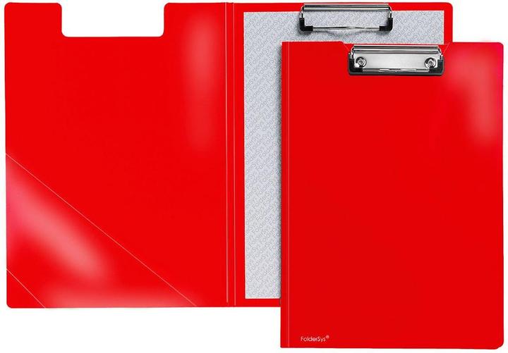 Actual product image Foldersys Clipboard folder A4, clip with plastic corners, triangular clear pocket inside, choice of colours