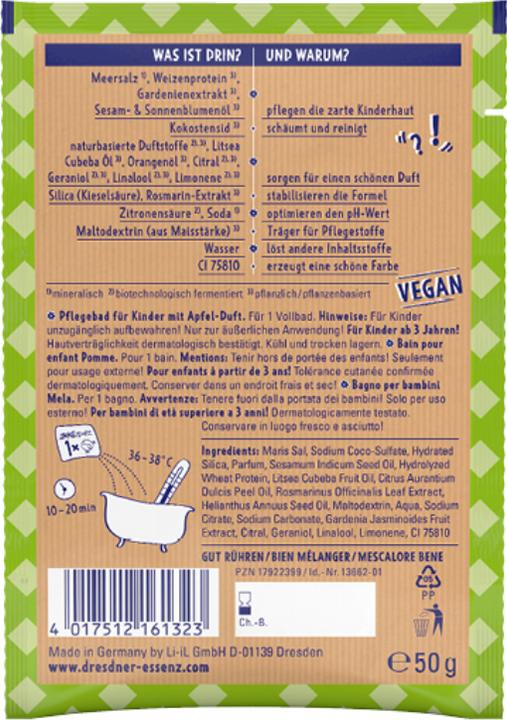 Immagine prodotto Dresdner Essenz Dreckspatz Chi sei bagno di cura per bambini (10 pezzi) (2720 ml, Perle da bagno)