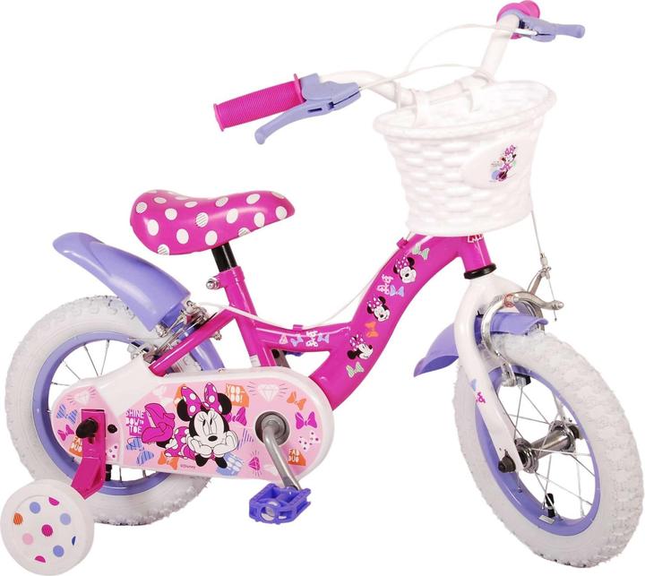 Image du produit Disney Minnie Cutest Ever! Kinderfiets - Meisjes - 12 inch - Roze - Twee handremmen (12")
