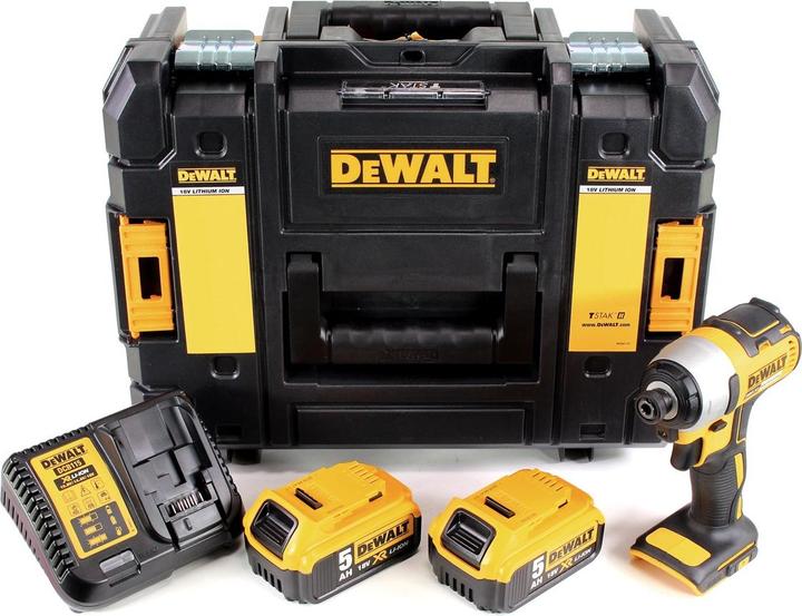 Actual product image DeWalt DCF 787 P2 Battery Impact Wrench 18V 170Nm Brushless + 2x Battery 5,0Ah + Charger + TSTAK (Rechargeable battery operated)