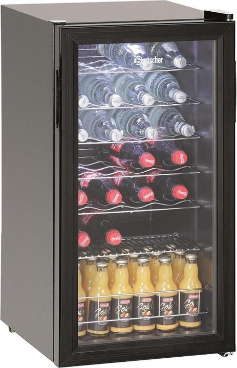 Bartscher Flessenkoelkast 700182G 88L G 28Fl.dubbele beglazing 5Schappen