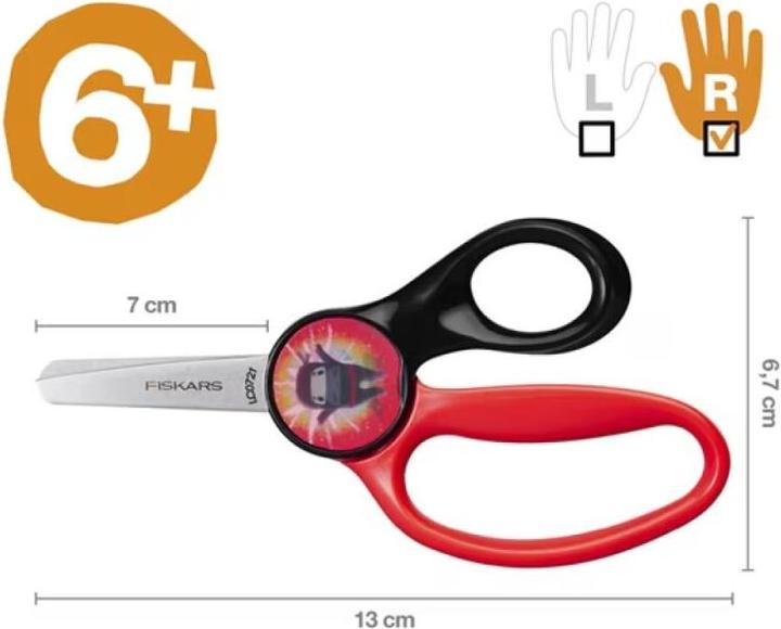 Immagine prodotto Fiskars Forbici per bambini con immagine di ninja Da 6 anni Lunghezza: 13 cm (13 cm)