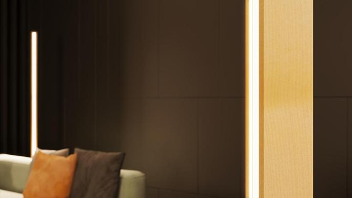 Actual product image kln.swiss Wood Floor Lamp Columna (4845 lm)