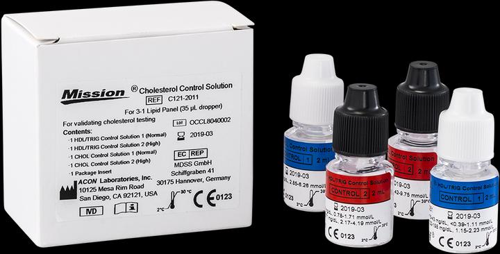 Immagine prodotto Swiss point of care Missione 3-in-1 Soluzione di controllo del colesterolo (Soluzione di controllo)