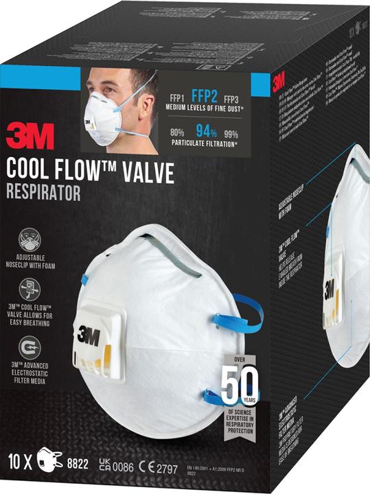 Actual product image 3M Respirator 8822 (FFP2, 10 x)