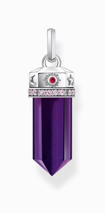 Image du produit Thomas Sabo Pendentif avec facettes imitation améthyste argent noirci (Argent 925)