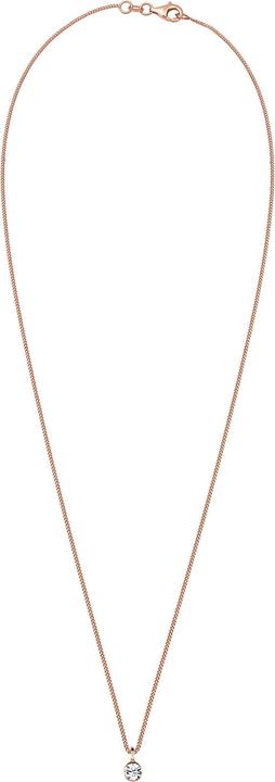 Immagine prodotto Elli Collana Basic Solitaire Cristalli Argento 925 (Argento 925 Oro rosa, Cristallo di vetro, 45 cm)