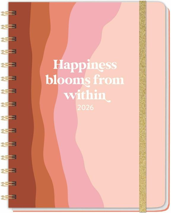 Produktbild Happiness blooms from within Spiral-Kalenderbuch A5 2026 (Deutsch)