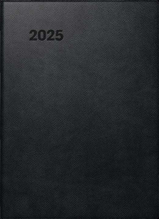 Actual product image Pocket calendar 736 10x14cm 1 day/page plastic black 2025 (10 x 14 cm, Dutch, English, French, Italian, Spanish, German)