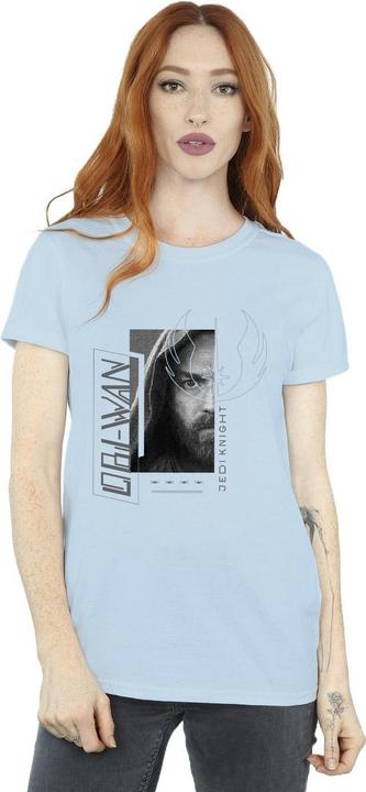 Actual product image Star Wars Womens/Ladies Obi-Wan Kenobi Jedi SciFi Collage Cotton Boyfriend T-Shirt (S)