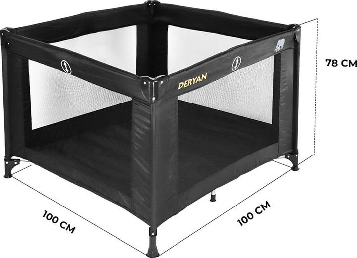 Actual product image Deryan Believer travel cot