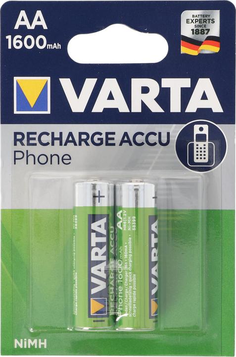 Varta Recharge Accu Phone (2 Stk., AA, 1600 mAh)