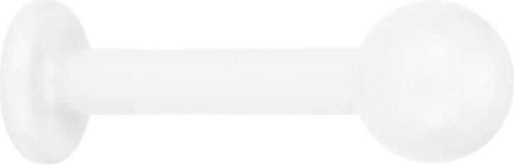 Produktbild Star Piercing Labret Pure White mit Kugel (ohne MessingTitan G23, ohne MessingChirurgenstahl 316L)
