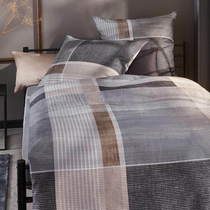 Actual product image Kaeppel Mako-Satin Bettwäsche Holiday schwarz (Bedding set, 160x210 cm + 65x100 cm)