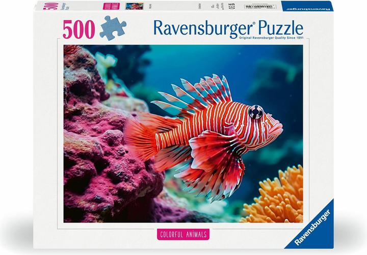 Produktbild Ravensburger Puzzle 12001334, Colorful Animals - Rotfeuerfisch - 500 Teile Puzzle für Erwachsene (500 Teile)