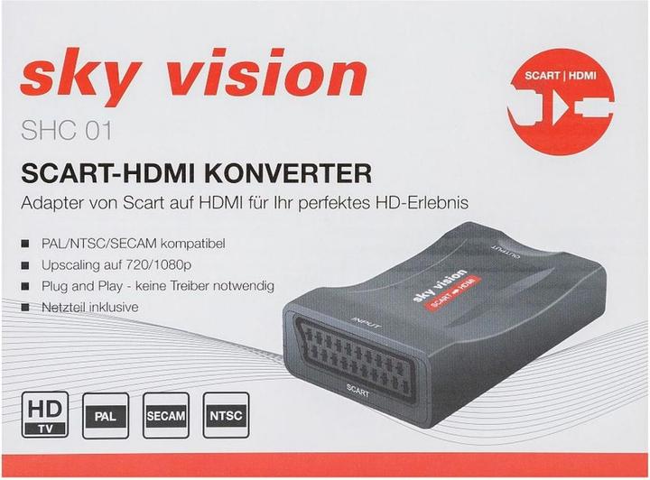 Produktbild Sky Vision SCART auf HDMI Konverter, PAL, NTSC, 1080P, VHS, Xbox, PS3