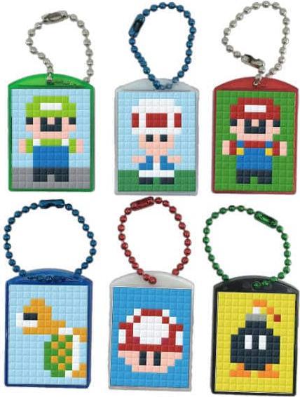 Produktbild pixeln.ch Schlüsselanhänger 6er Geschenk Set - Super Mario