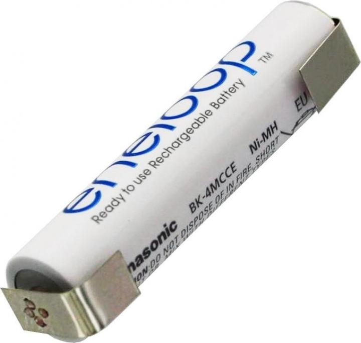 Actual product image Panasonic Eneloop BK-4MCC Micro AAA with solder tag U-shape (AAA, 800 mAh)