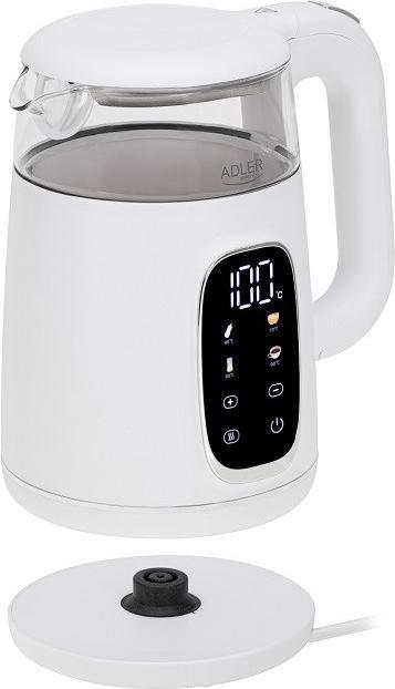 Actual product image Adler AD 1305 electric kettle white/silver (1.70 l)