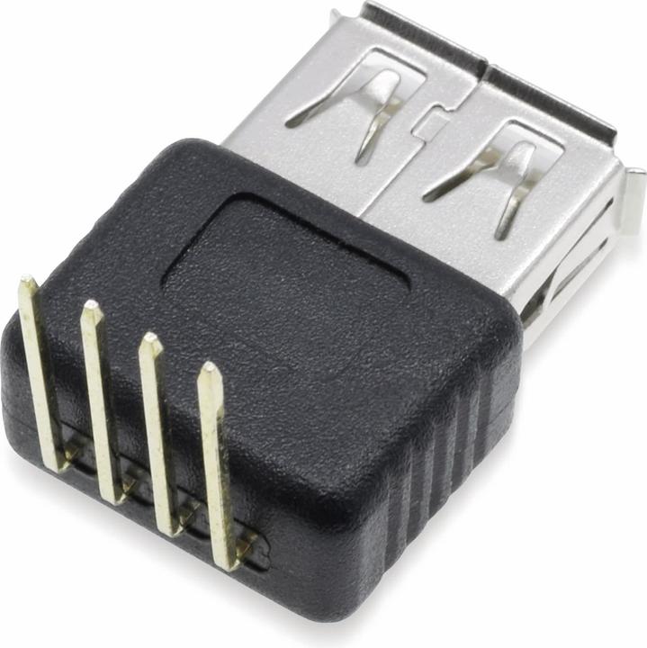 Produktbild Pollini Steckverbinder, USB A, Printmontage 90°, Buchse