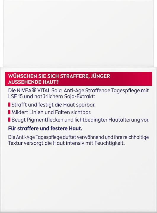 Image du produit NIVEA Vital Soja Crème de Jour Anti-Age SPF15 Pot 50 ml (50 ml, Crème 24h, SPF 15)