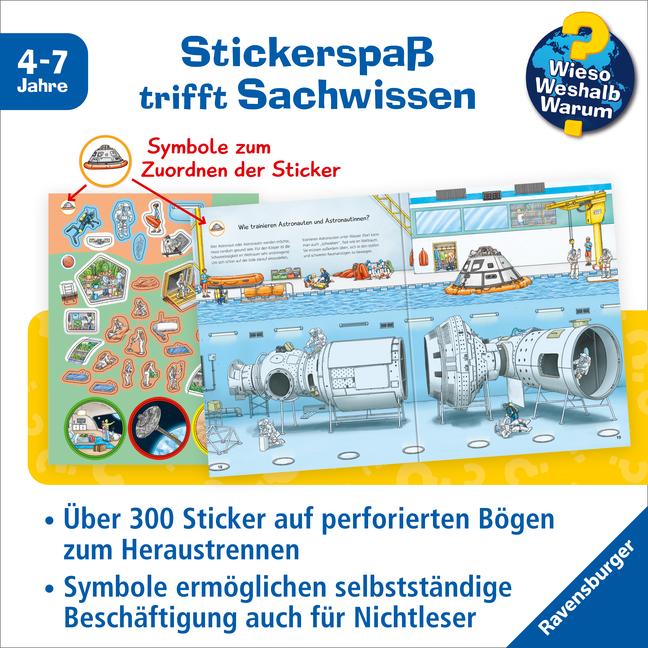 Actual product image Ravensburger Why? Why? Why? Sticker book: Space