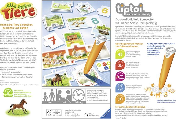 Actual product image tiptoi All my animals (German)