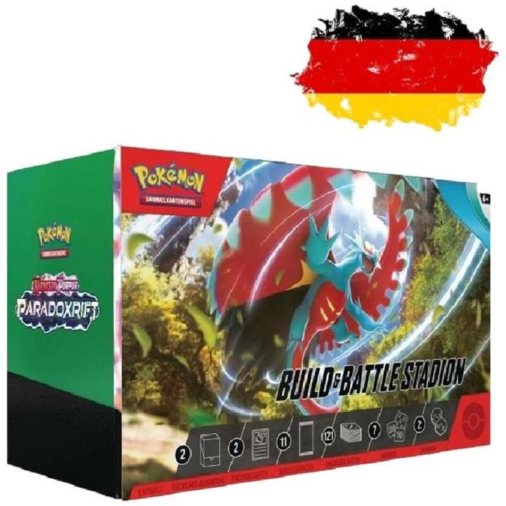 Actual product image Pokémon KP04 Karmesin&Purpur Miraidon EX Build & Battle Stadion *Deutsche Version* (German, Build & Battle Box)