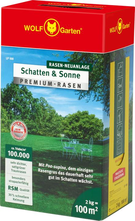 Wolf-Garten Gazonzaad Premium Shade Sun 2 kg 100 m (Gazonzaad)